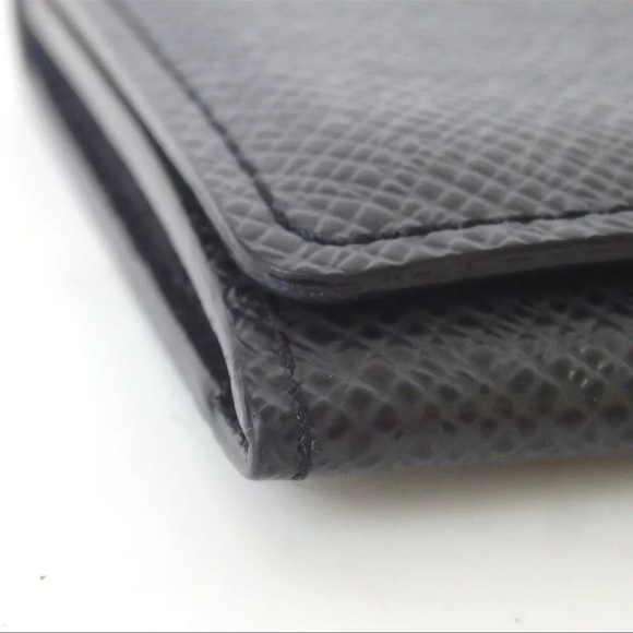 AUTH LOUIS VUITTON Black Anvelope Carte de Visite Taiga Card Case - Picture 9 of 11